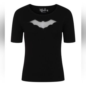 Hell Bunny mesh black bat sweater